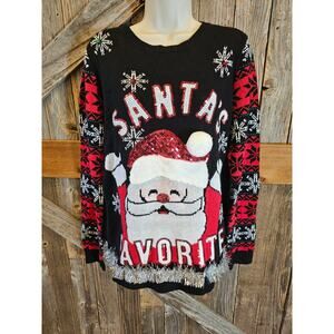 Santa's favorite NOBO ugly Christmas sweater knit bells tencel 3D pullover 2XL #